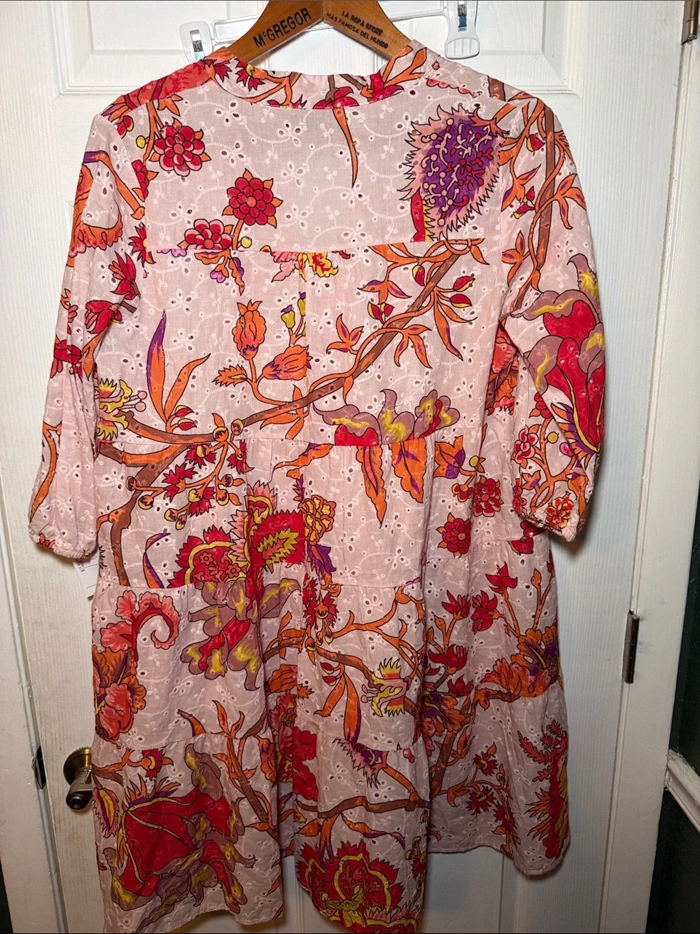 NEW! Soul Kathrine Colorful Bohemian Long Sleeve Cotton Dress Size Small